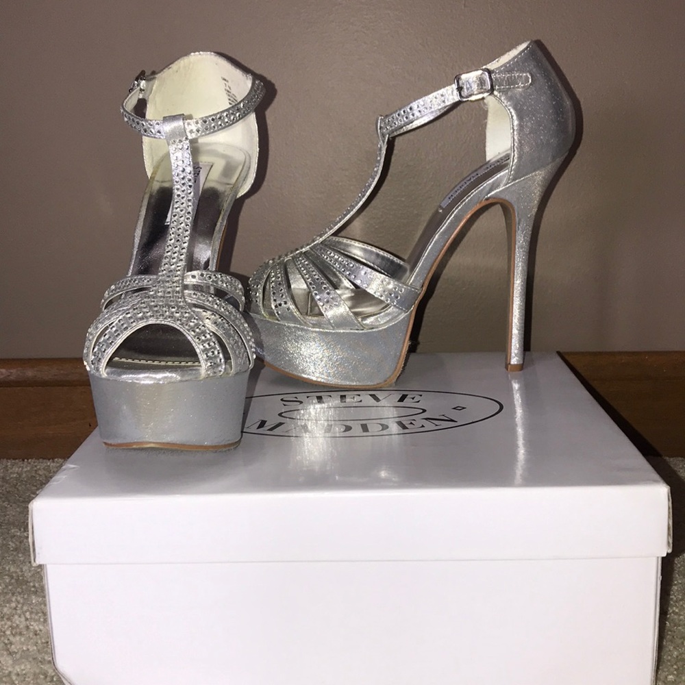 Silver Steve Madden Heels